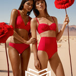 The Bloom Balconette Bikini Top - Radiant Red - Simply Beach UK