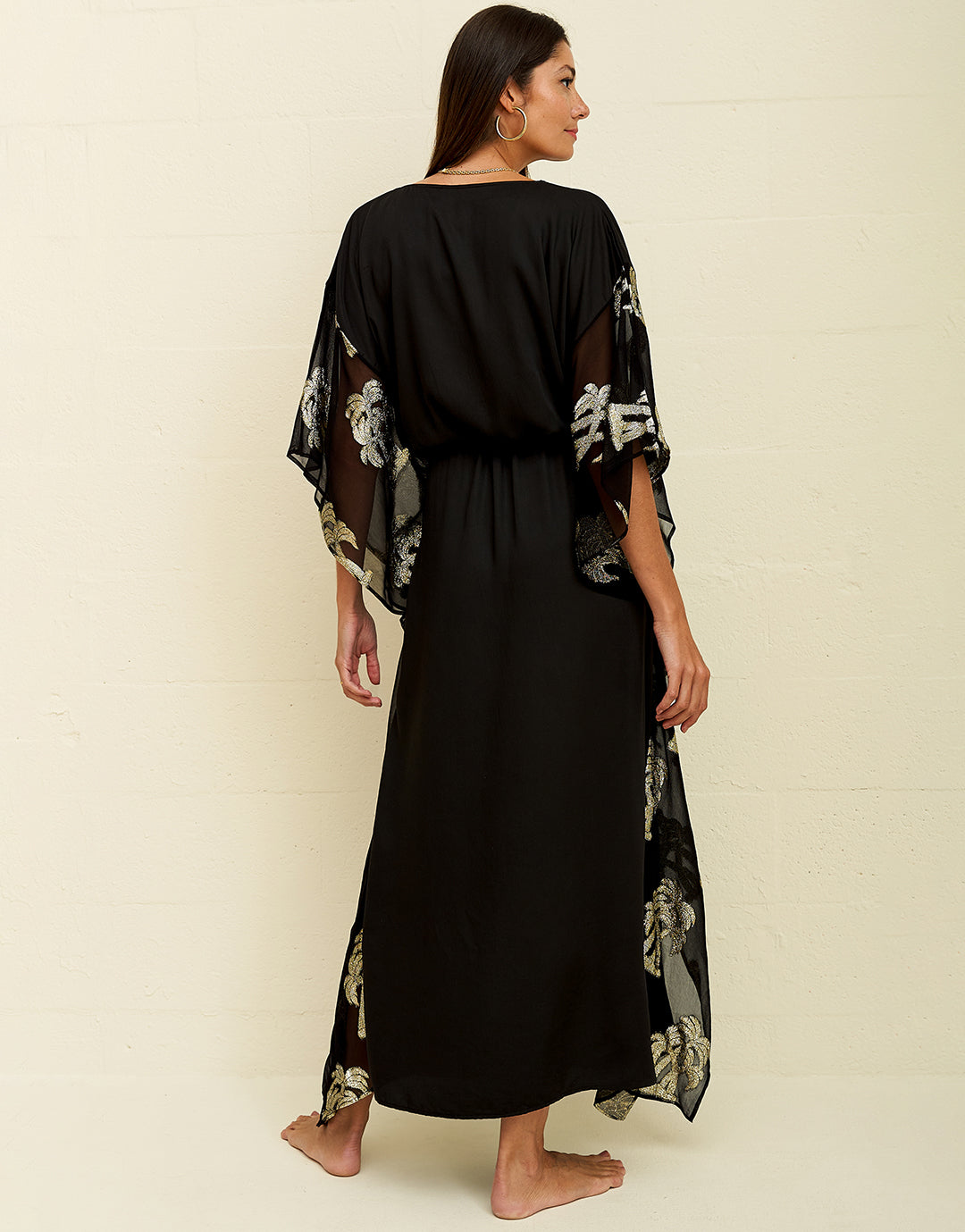 Palm Tree Kaftan - Black - Simply Beach UK