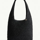 Crochet Slouch Beach Bag - Black - Simply Beach UK