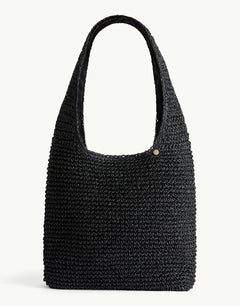 Crochet Slouch Beach Bag - Black - Simply Beach UK