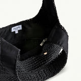 Crochet Slouch Beach Bag - Black - Simply Beach UK