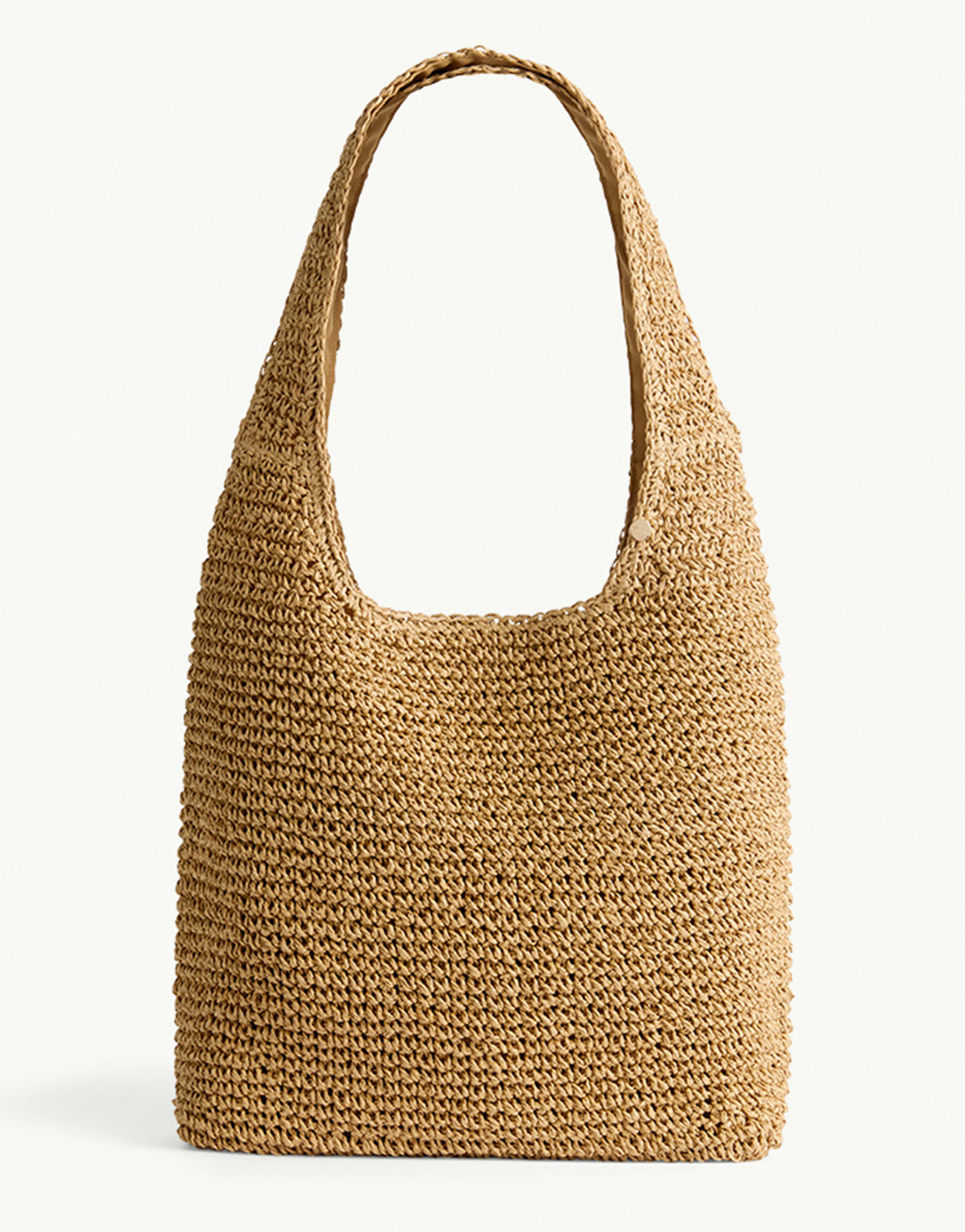 Crochet Slouch Beach Bag - Caramel - Simply Beach UK