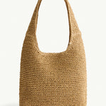 Crochet Slouch Beach Bag - Caramel - Simply Beach UK