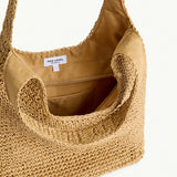 Crochet Slouch Beach Bag - Caramel - Simply Beach UK