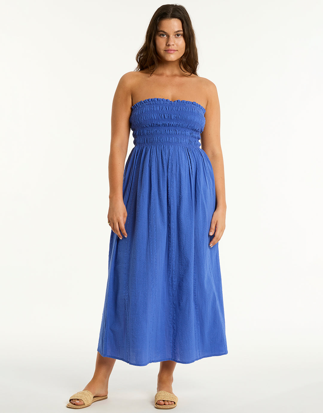 Heatwave Bandeau Dress - Blue - Simply Beach UK