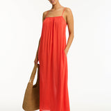 Resort Essentials Maxi Sundress - Flame - Simply Beach UK