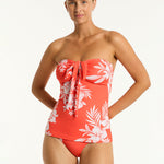 Aloha Halter Bandeau Tankini Top - Flame - Simply Beach UK