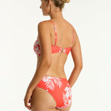 Aloha Twist Bandeau Bikini Top - Flame - Simply Beach UK