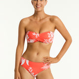 Aloha Twist Bandeau Bikini Top - Flame - Simply Beach UK