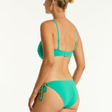 Essentials Edit Twist Bandeau Bikini Top - Evergreen - Simply Beach UK