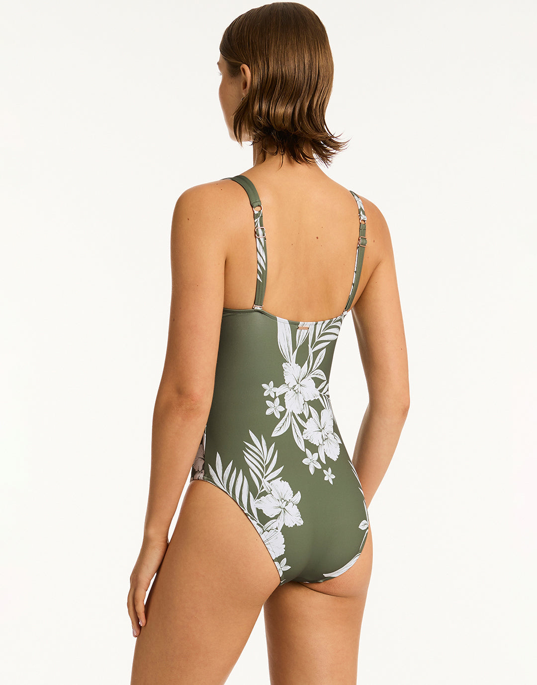 Aloha Longline Tri Swimsuit - Khaki - Simply Beach UK