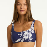 Aloha Square Neck Bikini Top - French Navy - Simply Beach UK