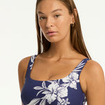 Aloha Square Neck Bikini Top - French Navy - Simply Beach UK