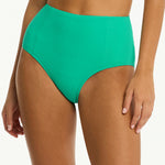 Messina Panelled High Waist Bikini Pant - Evergreen - Simply Beach UK