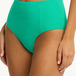 Messina Panelled High Waist Bikini Pant - Evergreen - Simply Beach UK