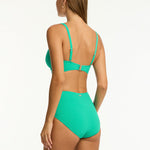 Messina Panelled High Waist Bikini Pant - Evergreen - Simply Beach UK