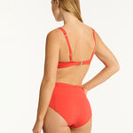 Casa Del Mar Belted High Waist Bikini Pant - Flame - Simply Beach UK