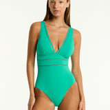 Essentials Edit Spliced Swimsuit - Evergreen - Simply Beach UK