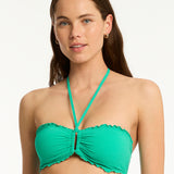 Messina Ring Bandeau Bikini Top - Evergreen - Simply Beach UK