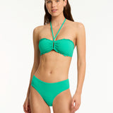 Messina Ring Bandeau Bikini Top - Evergreen - Simply Beach UK