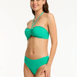 Messina Ring Bandeau Bikini Top - Evergreen - Simply Beach UK