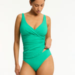 Messina Cross Front Multi-fit Tankini Top - Evergreen - Simply Beach UK