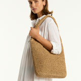 Crochet Slouch Beach Bag - Caramel - Simply Beach UK