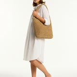 Crochet Slouch Beach Bag - Caramel - Simply Beach UK