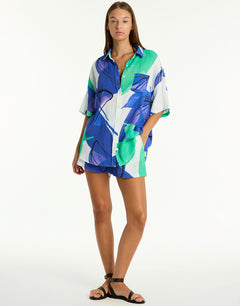 Sublime Aloha Beach Shirt - Cobalt - Simply Beach UK