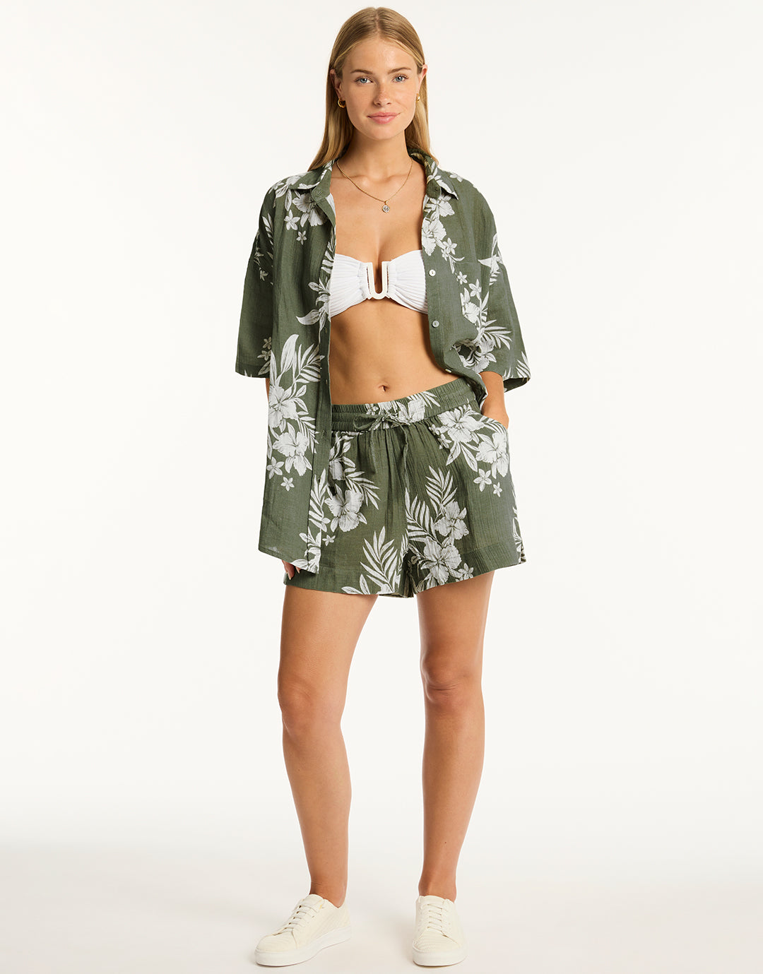 Aloha Beach Shirt - Khaki - Simply Beach UK