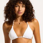 Sea Dive Slide Tri Bikini Top - White - Simply Beach UK