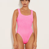 Square Neck Swimsuit - Bubblegum Pink - Simply Beach UK