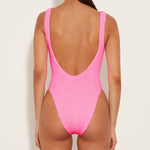 Square Neck Swimsuit - Bubblegum Pink - Simply Beach UK