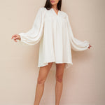 Boho Sleeve Mini Dress - White - Simply Beach UK