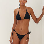 Firenze Tie Side Full Bikini Pant - Black - Simply Beach UK