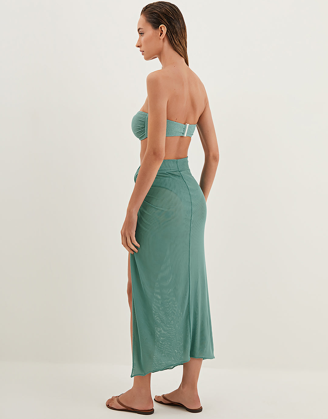 Karen Midi Skirt - Seaglass - Simply Beach UK