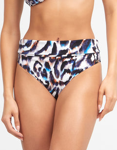 Alika Fold Band Bikini Pant - Animal - Simply Beach UK