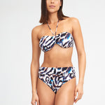 Alika Bandeau Bikini Top - Animal - Simply Beach UK