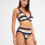 Doris Plunge Bikini Top - Stripe - Simply Beach UK