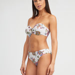 Jasmine Bandeau Bikini Top - White Floral - Simply Beach UK