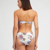 Jasmine Bandeau Bikini Top - White Floral - Simply Beach UK