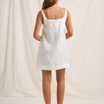 Creme Embroidered Shift Mini Dress - White - Simply Beach UK