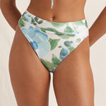 Isles Mid High Cut Bikini Pant - Watercolour - Simply Beach UK