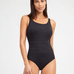 Stella High Front Swimsuit - Black - Simply Beach UK