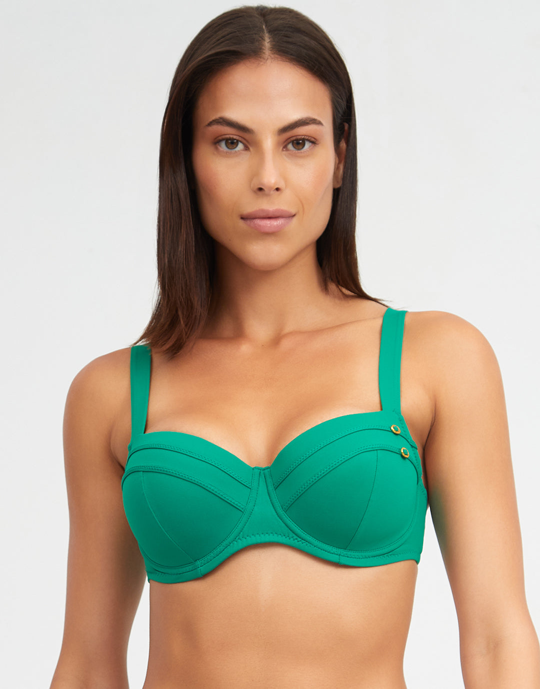 Stella Underwired Bikini Top - Green - Simply Beach UK