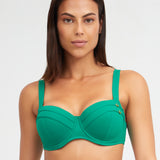 Stella Underwired Bikini Top - Green - Simply Beach UK