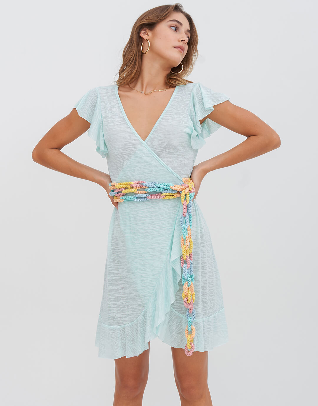 Chain hotsell wrap dress