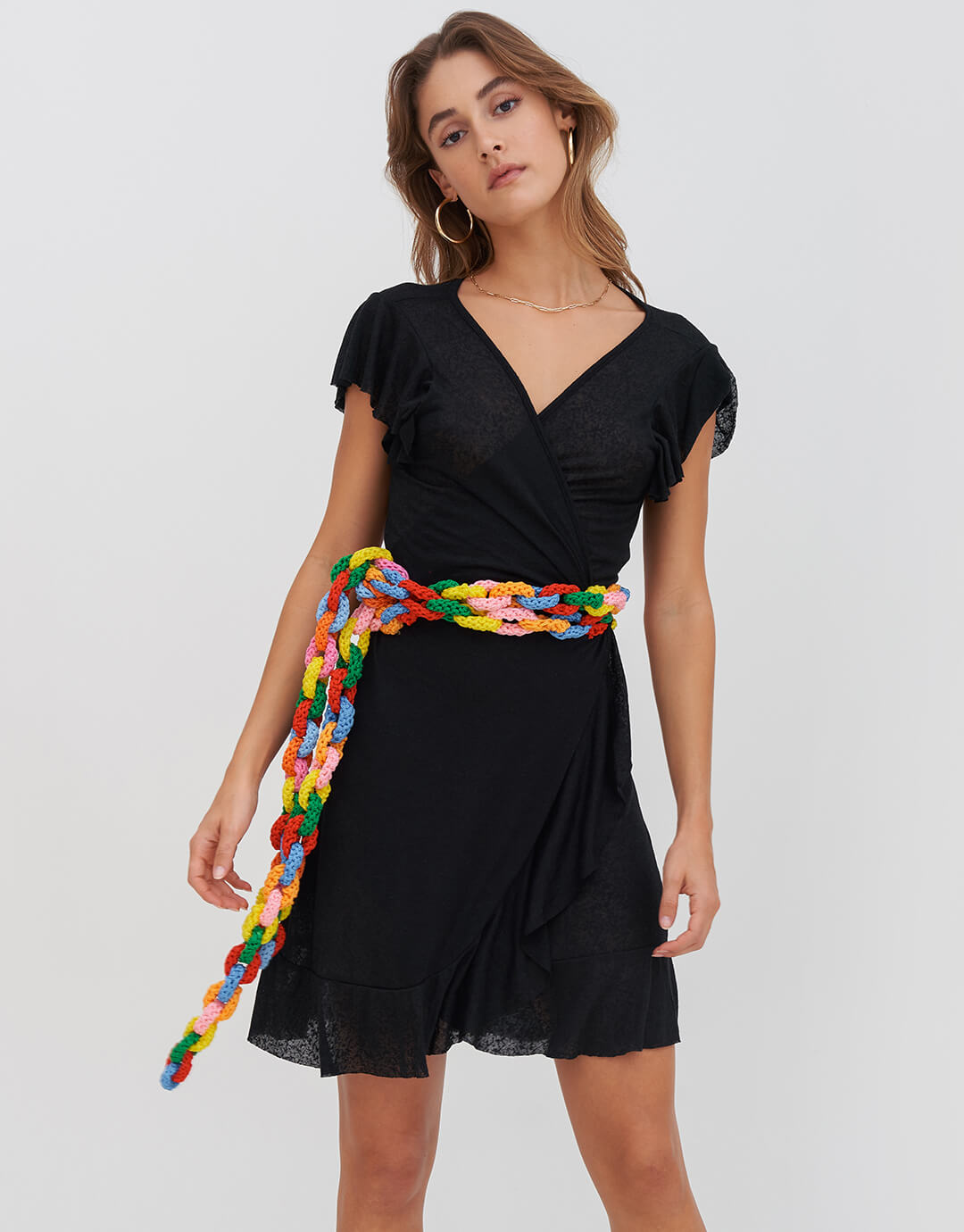 Chain wrap hot sale dress